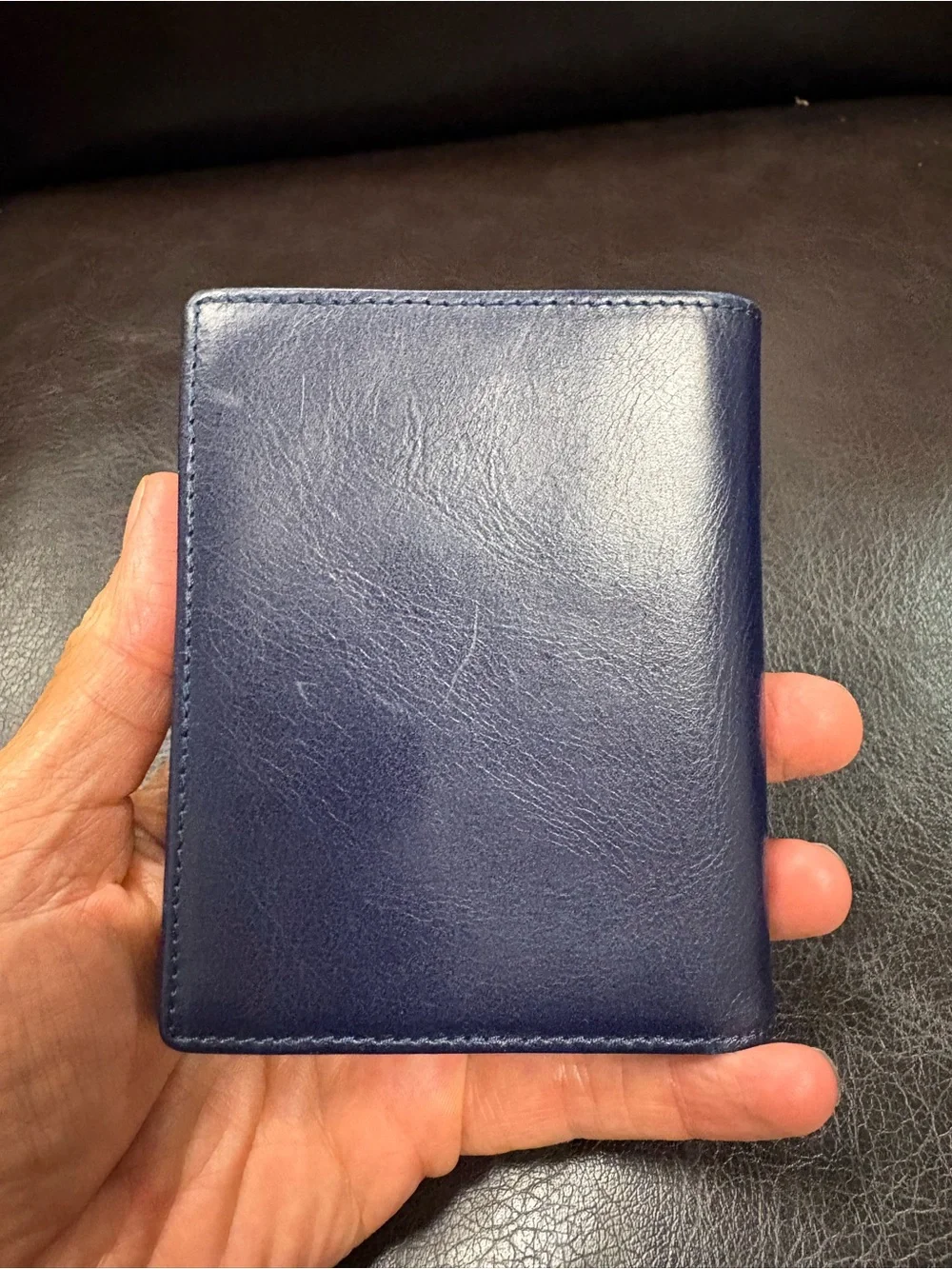 Bullcaptain blue leather Mens wallet EUC